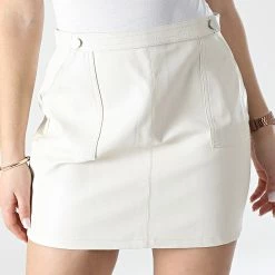 Meilleure vente ✨ Jupe Femme Maila Beige de Only 😀 -Promos Only Boutique diesel 307788 15242751 OATMEAL 20220309T152414 03