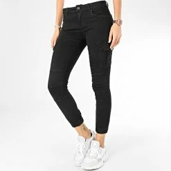 Promos Only Boutique 14 Tout neuf ❤️ Jogger Pant Jean Skinny Femme Missouri Noir de Only 👍