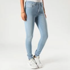 Meilleure vente 😀 Jean Slim Femme Royal Bleu wash de Only 🔔 -Promos Only Boutique only 218461 15169037 LIGHT BLUE DENIM 20200817T141304 03