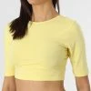 Meilleur prix ❤️ Top Crop Femme Tira Life Jaune de Only 🛒