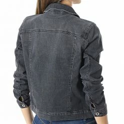 Le moins cher ✔️ Veste Jean Femme Dina Gris Anthracite de Only 😉 -Promos Only Boutique only 270391 15235691 BLACK 20210621T150228 04