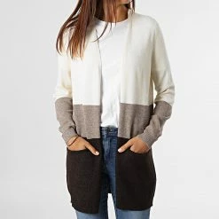 Tout neuf 😉 Cardigan Femme Queen Beige Marron de Only 😉 -Promos Only Boutique only 277629 15158746 WHITECAP GRAY 20210920T144102 03