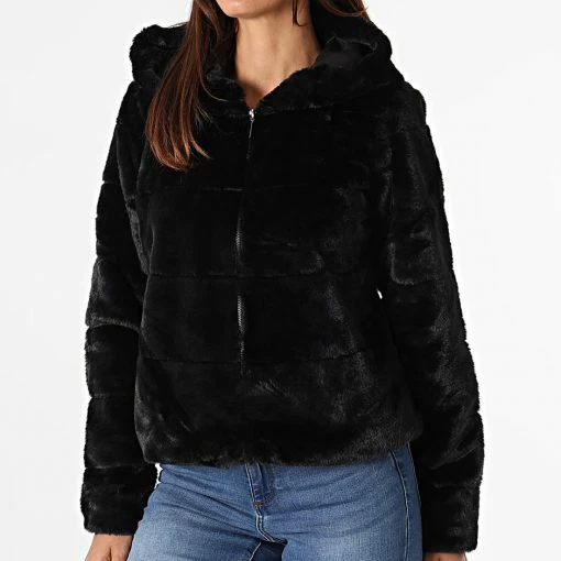 Les meilleures critiques de 👍 Veste Zippée Capuche Fourrure Femme Chris Noir de Only 😍 -Promos Only Boutique only 279103 15156560 BLACK 20210902T161308 01