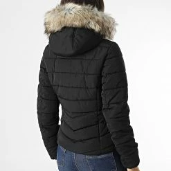 Offres 🤩 Doudoune Capuche Fourrure Femme Newellan Noir de Only 👏 -Promos Only Boutique only 283253 15158943 BLACK NATURE FUR 20210916T163841 04