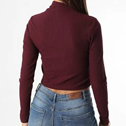 Budget 🔥 Gilet Zippé Femme Nella Bordeaux de Only 🤩 -Promos Only Boutique only 283956 15237788 WINETASTING 20210917T155524 04