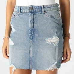 Coupon ⭐ Jupe Jean Femme Rose Bleu Wash de Only 🥰