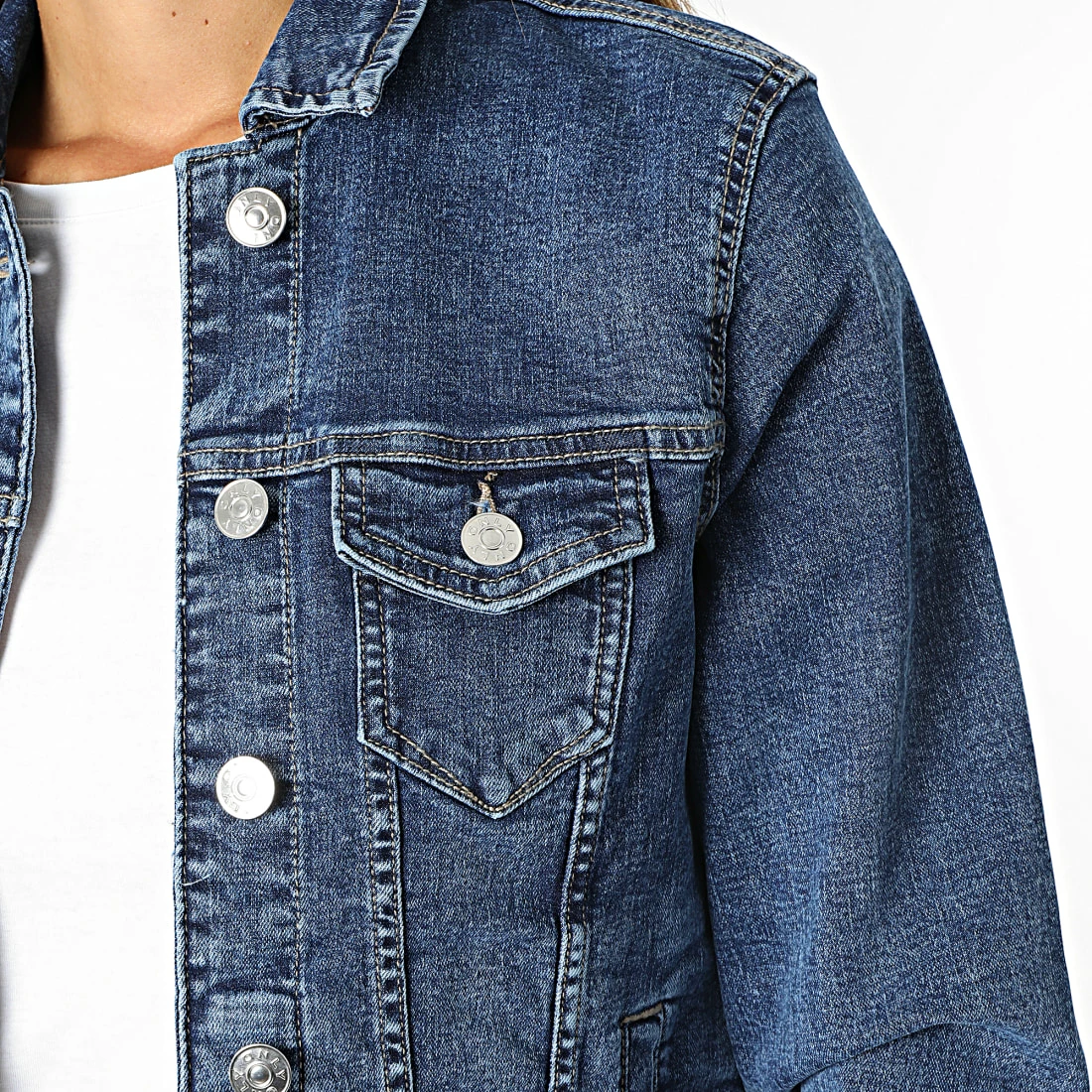 Meilleure vente 😉 Veste Jean Femme Tia Life Bleu Denim de Only ❤️ 2 Meilleure vente 😉 Veste Jean Femme Tia Life Bleu Denim de Only ❤️ – Image 2