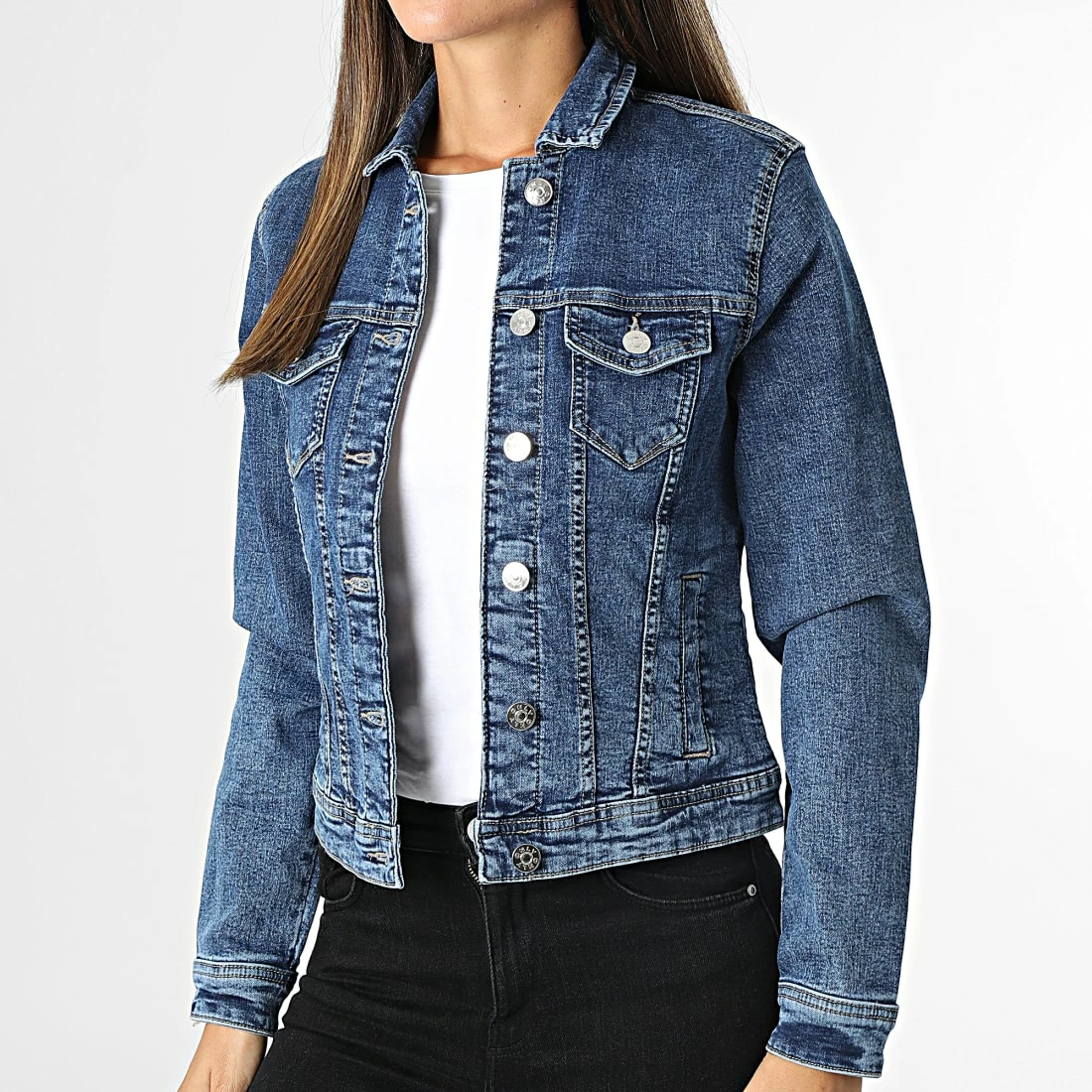 Meilleure vente 😉 Veste Jean Femme Tia Life Bleu Denim de Only ❤️ 3 Meilleure vente 😉 Veste Jean Femme Tia Life Bleu Denim de Only ❤️ – Image 3