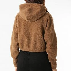 Meilleur prix 🎉 Sweat Crop Zippé Femme A Capuche Amara Camel de Only 😍 -Promos Only Boutique only 286271 15234310 TOASTED COCONUT 20211027T140633 04