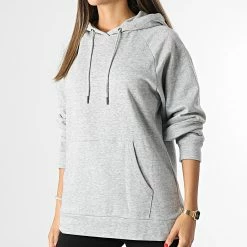 Meilleure affaire 🔔 Sweat Capuche Femme Naja Life Gris Chiné de Only 😍 -Promos Only Boutique only 286304 15238234 LIGHT GREY MEL 20210928T162529 03