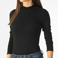 Coupon 🛒 Top Manches Longues Femme Fransiska Noir de Only 🧨 -Promos Only Boutique only 288045 15228065 BLACK 20211014T155557 03