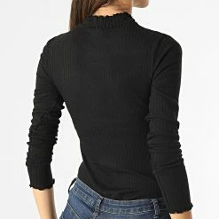 Coupon 🛒 Top Manches Longues Femme Fransiska Noir de Only 🧨 -Promos Only Boutique only 288045 15228065 BLACK 20211014T155558 04