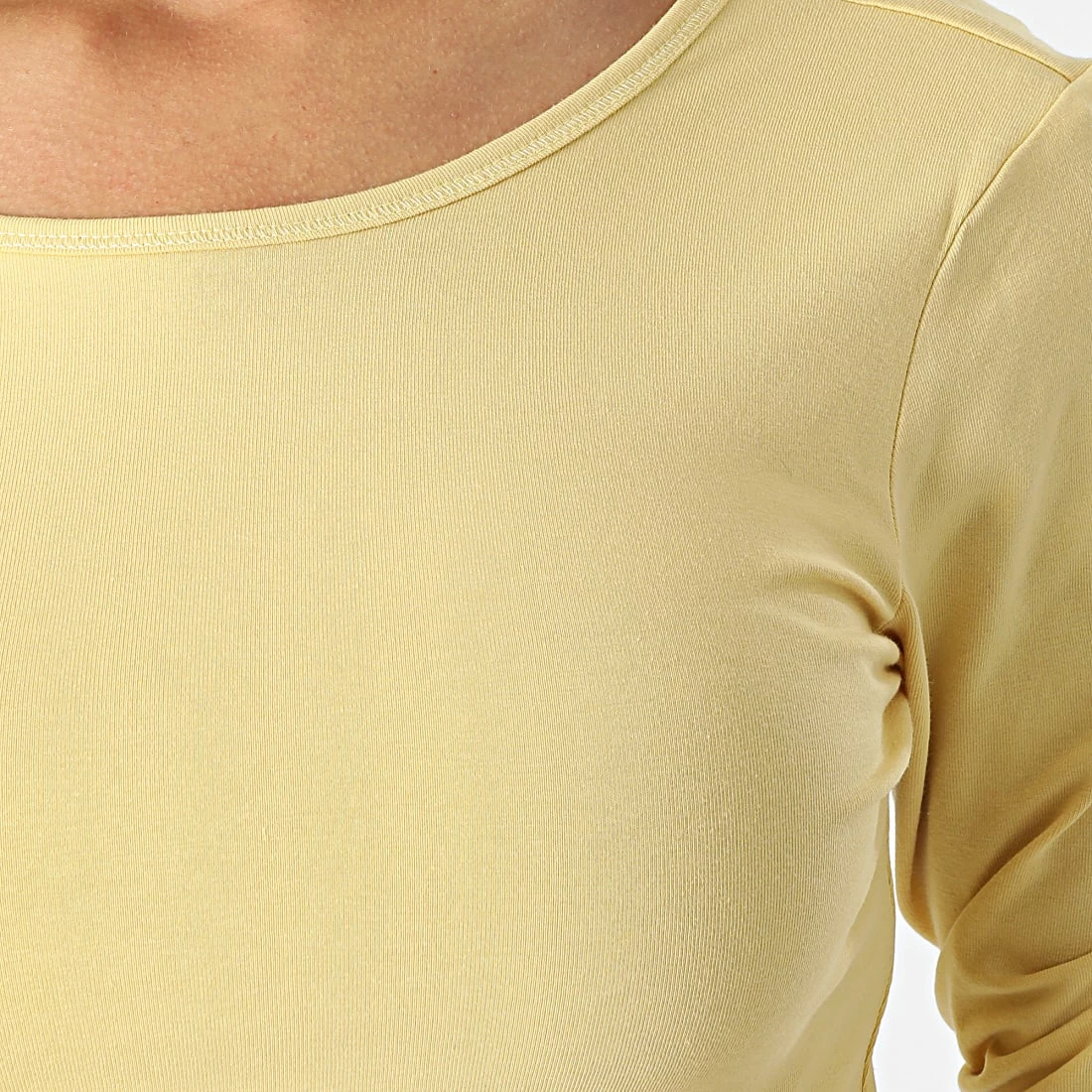 Vente flash ⌛ Top Crop Manches Longues Femme Pure Life Jaune de Only ❤️ 2 Vente flash ⌛ Top Crop Manches Longues Femme Pure Life Jaune de Only ❤️ – Image 2