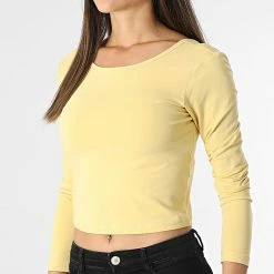 Vente flash ⌛ Top Crop Manches Longues Femme Pure Life Jaune de Only ❤️ 6 Vente flash ⌛ Top Crop Manches Longues Femme Pure Life Jaune de Only ❤️ -Promos Only Boutique only 288073 15248492 JOJOBA 20211014T161432 03