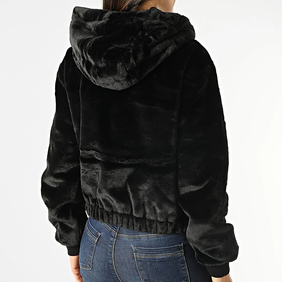 Vente flash 👍 Veste Zippée Capuche Femme Crop Edwina Noir de Only ❤️ 4 Vente flash 👍 Veste Zippée Capuche Femme Crop Edwina Noir de Only ❤️ – Image 4