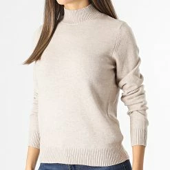 Sortie 🥰 Pull Femme Marco Beige de Only 😍 -Promos Only Boutique only 289448 15238735 BEIGE MEL 20211029T161334 03