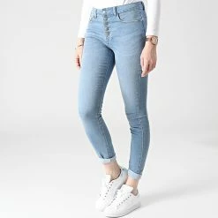 Bon marché 🌟 Jean Skinny Femme New Nikki Life Bleu Wash de Only 👍