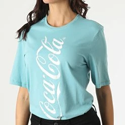 Tout neuf ✨ Tee 👕 Shirt Femme Coca Cola Life Bleu Turquoise de Only 💯