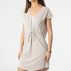 Coupon 👍 Robe Femme Dalila Beige de Only ✨