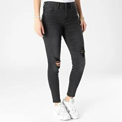 Meilleure vente 😉 Jean Skinny Femme Wauw Noir de Only 👍 -Promos Only Boutique only 296593 15230457 BLACK 20220107T161936 03
