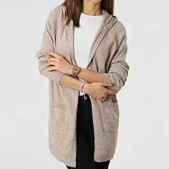 Grosses soldes 🛒 Gilet Capuche Femme Lely Marron de Only 🛒