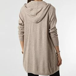 Grosses soldes 🛒 Gilet Capuche Femme Lely Marron de Only 🛒 -Promos Only Boutique only 299194 15253003 BEIGE W MELANGE 20220131T155546 04