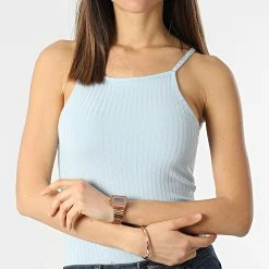 Coupon 🎉 Débardeur Femme Fransiska Bleu Ciel de Only ⭐ -Promos Only Boutique only 299212 15251304 CASHMERE BLUE 20220201T152327 03