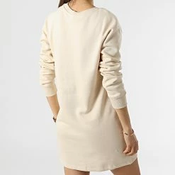 Meilleure affaire 🤩 Robe Sweat Crewneck Femme Paris Beige de Only 🛒 -Promos Only Boutique only 300313 15253928 TAPIOCA PARIS EMB 20220201T161816 04