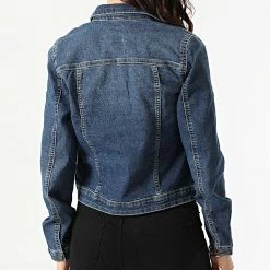 Tout neuf ✨ Veste Jean Femme Westa Bleu Denim de Only 👏 -Promos Only Boutique only 300322 15192447 DARK BLUE DENIM 20220204T161555 04