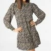 Vente flash 🥰 Robe Manches Longues Femme Piper Noir Beige Floral de Only ⌛