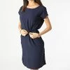 Nouveau 😉 Robe Femme Connie Bleu Marine de Only 💯