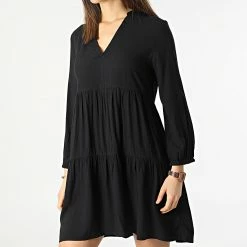 Remise 😉 Robe Femme Thea Noir de Only 🌟 -Promos Only Boutique only 301473 15248556 BLACK 20220201T163729 03