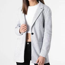 Meilleure vente 🔔 Veste Blazer Femme Meryl Gris Chiné de Only ⌛
