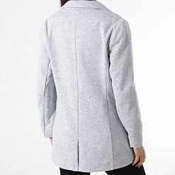 Meilleure vente 🔔 Veste Blazer Femme Meryl Gris Chiné de Only ⌛ -Promos Only Boutique only 303504 15251618 LIGHT GREY MELANGE 20220223T152138 04