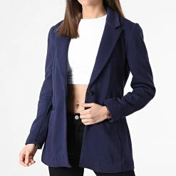 Meilleure vente 👏 Veste Blazer Femme Meryl Bleu Marine de Only 🤩