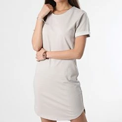 Le moins cher ✨ Robe Sweat Crewneck Femme Ivy Beige de Only ❤️