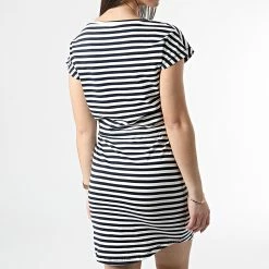 Le moins cher ⌛ Robe Femme May Bleu Marine Blanc de Only 🌟 -Promos Only Boutique only 305416 15153021 NIGHT SKY SINGLE STR 20220310T152516 04