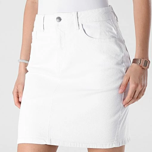 Top 10 😉 Jupe Femme Louie Blanc de Only 👍 -Promos Only Boutique only 305422 15253194 WHITE 20220223T153001 01