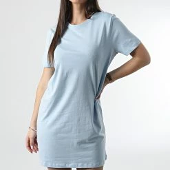 Promo 😀 Robe Tee 👚 Shirt Femme May Bleu Ciel de Only 😀