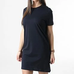 Meilleure affaire 💯 Robe Tee 👕 Shirt Femme May Bleu Marine de Only 😉