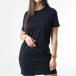 Meilleure affaire 💯 Robe Tee 👕 Shirt Femme May Bleu Marine de Only 😉 -Promos Only Boutique only 305446 15233271 NIGHT SKY 20220310T152453 03