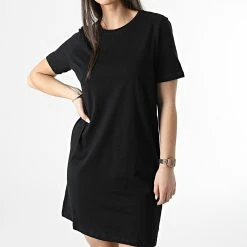Le moins cher 🎉 Robe Tee 👚 Shirt Femme May Noir de Only 🔥
