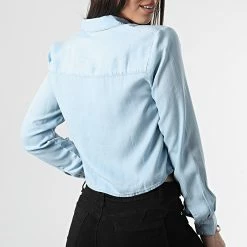 Top 10 🛒 Chemise Manches Longues Femme Jasper Bleu Wash de Only 🔔 -Promos Only Boutique only 305452 15252957 LIGHT BLUE DENIM 20220310T152231 04