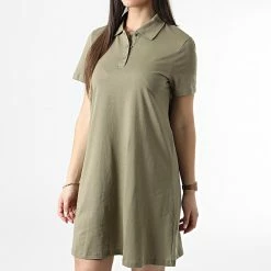 Meilleur prix 🧨 Robe Polo Femme Fenja Vert Kaki de Only 🎁