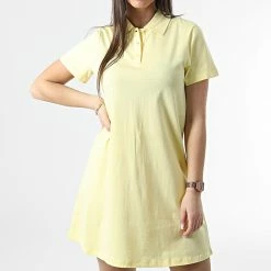 Le moins cher 😉 Robe Polo Femme Fenja Jaune de Only ✨ -Promos Only Boutique only 308512 15257523 LEMON MERRINGUE 20220310T160905 03