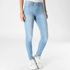 Remise 🛒 Jean Skinny Femme Lanne Bleu Wash de Only ❤️ -Promos Only Boutique only 310097 15230030 LIGHT BLUE DENIM 20220408T144609 03