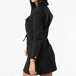 Tout neuf 🧨 Robe Jean Femme Sanna Noir de Only 🧨 -Promos Only Boutique only 312103 15236621 BLACK DENIM 20220411T113120 04