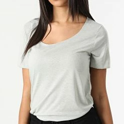 Bon marché ⭐ Tee 👕 Shirt Femme Linette Vert de Only 🌟 -Promos Only Boutique only 312117 15200898 MINERAL GRAY CLOUD DANC 20220408T150234 03