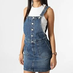 Sortie 🎉 Salopette Jupe Femme Spencer Bleu denim de Only 🌟 -Promos Only Boutique only 312289 15247118 MEDIUM BLUE DENIM 20220412T144715 03