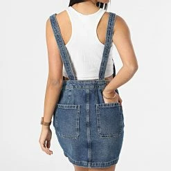 Sortie 🎉 Salopette Jupe Femme Spencer Bleu denim de Only 🌟 -Promos Only Boutique only 312289 15247118 MEDIUM BLUE DENIM 20220412T144716 04